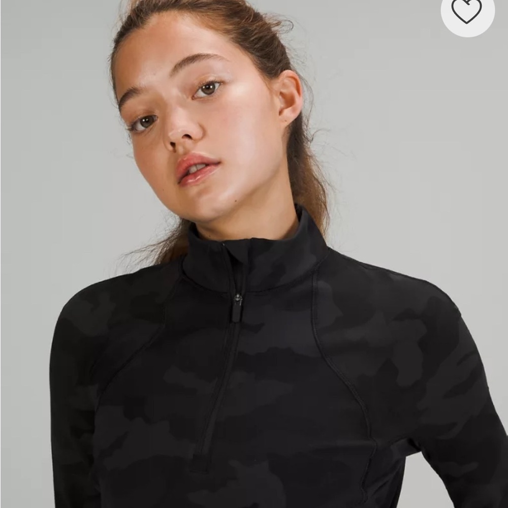 Lululemon It's Rulu Run Cropped 1/2 Zip - Camouflage